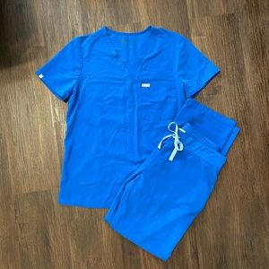 Royal Blue FIGS Scrub Set